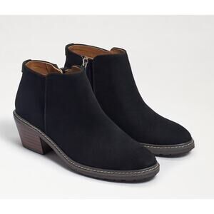 Sam Edelman Pryce Rain Repellent Suede Bootie Boot Black Size 8.5 NEW